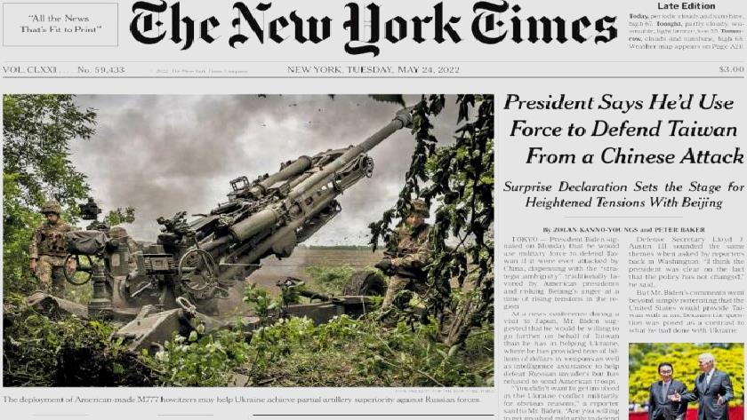 Iranpress: World Newspapers: US president pledges defending Taiwan against Chinese attack  