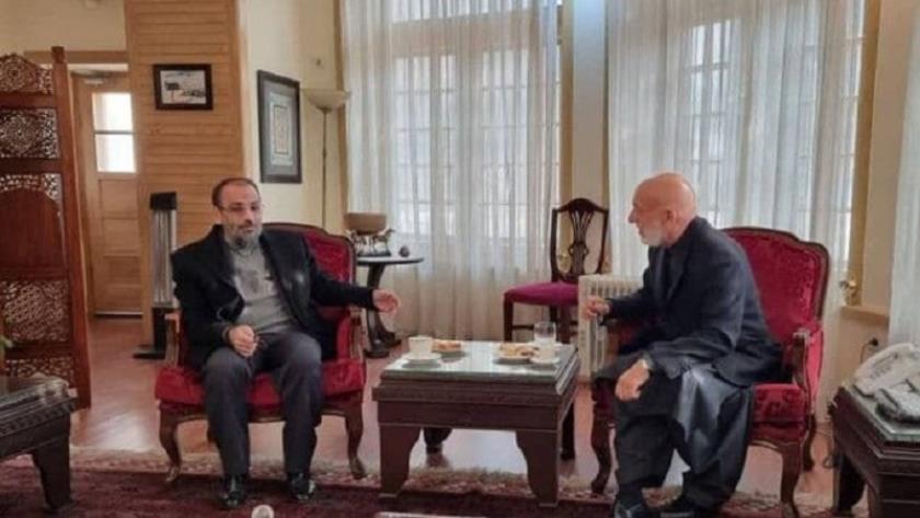 Iranpress: Iranian envoy, Hamid Karzai discuss Afghanistan developments