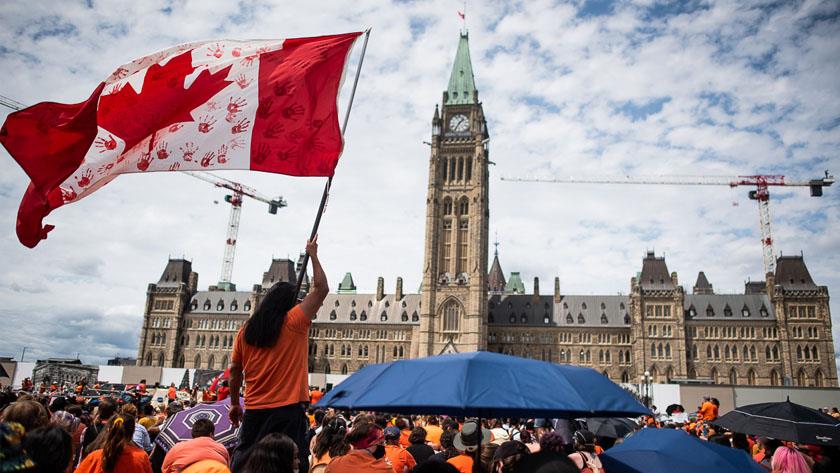 Iranpress:  Protests take place on Canada Day in Ottawa