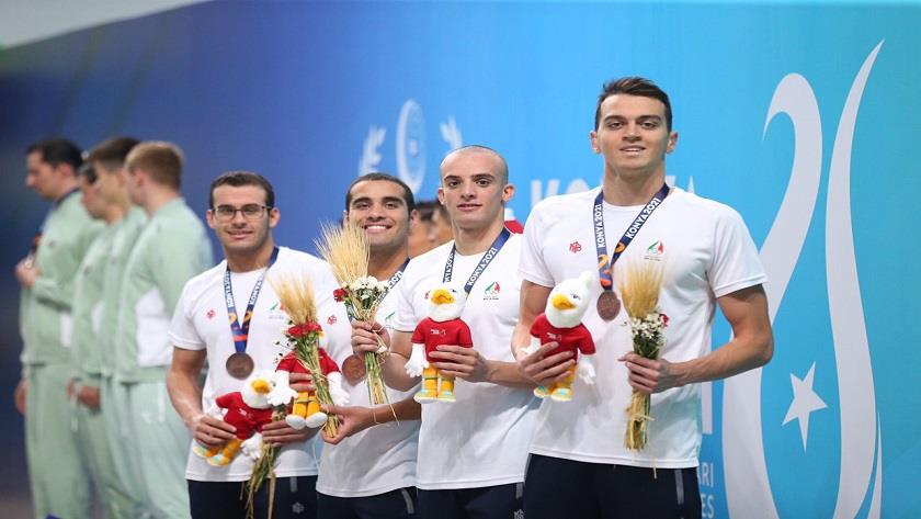 Iranpress: Iranian swimmers won bronze medal at Islamic solidarity games