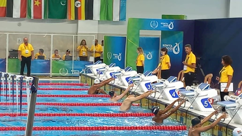 Iranpress: Konya Games; Two Iranian swimmers ascend finals of 100 m