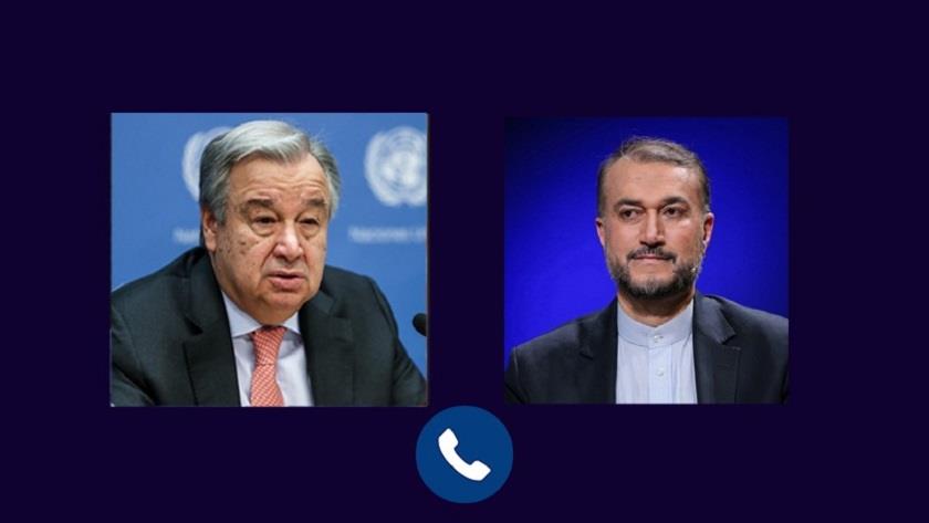 Iranpress: UN Secretary-General confers with Iranian Foreign Minister via phone call