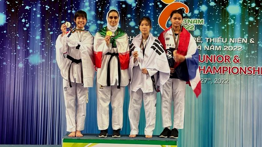 Iranpress: Iranian athletes bag 9 medals in Asian Junior Taekwondo Championships