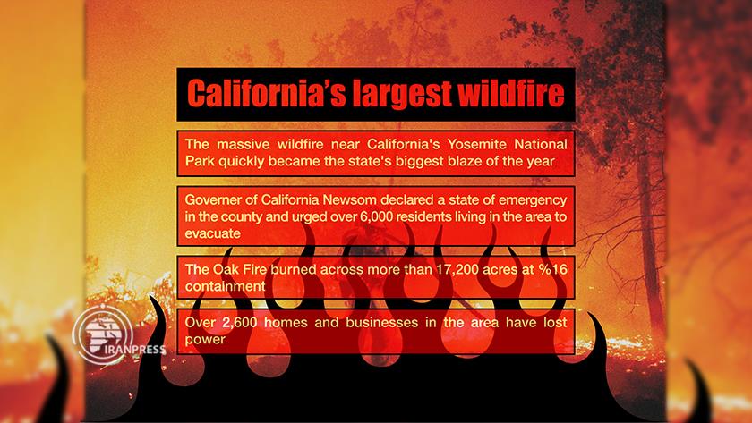 Iranpress: California massive wildfire, state