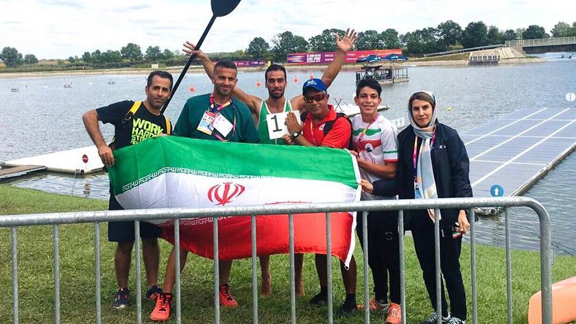 Iranpress: Iranian athlete wins gold at Canoe Sprint Junior World Championships