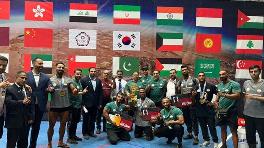 Iranpress: Iranian bodybuilding team crowned Asian best