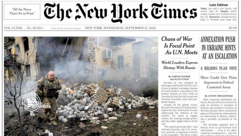 Iranpress: World Newspapers: Chaos of war is focal point as U.N. meets  