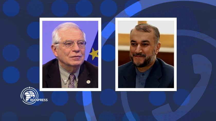 Iranpress: Iran FM, EU Foreign Policy Chief discuss Vienna talks, IAEA ties