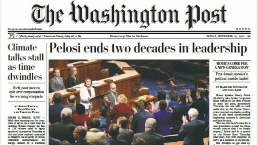 Iranpress: World Newspapers: Pelosi ends two decades in leadership