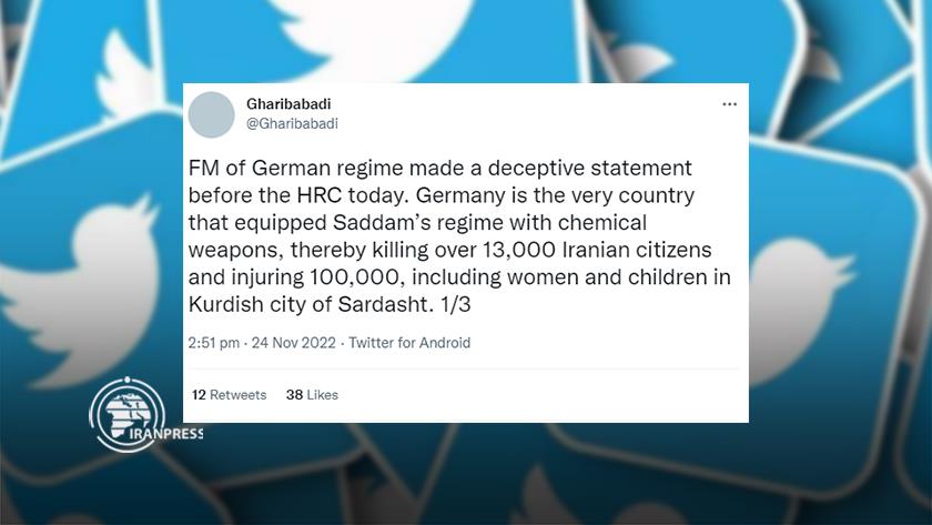 Iranpress: Gharibabadi: German Regime should end deceptive policy in HR