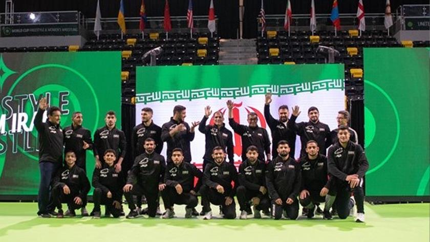 Iranpress: Iran finishes runner-up in Freestyle Wrestling World Cup 
