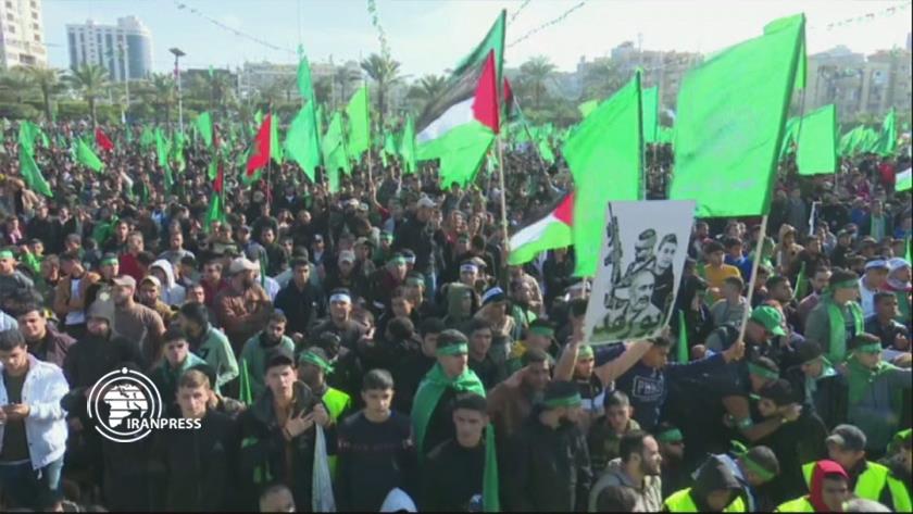 Iranpress: Gaza celebrate 35th anniversary of Hamas