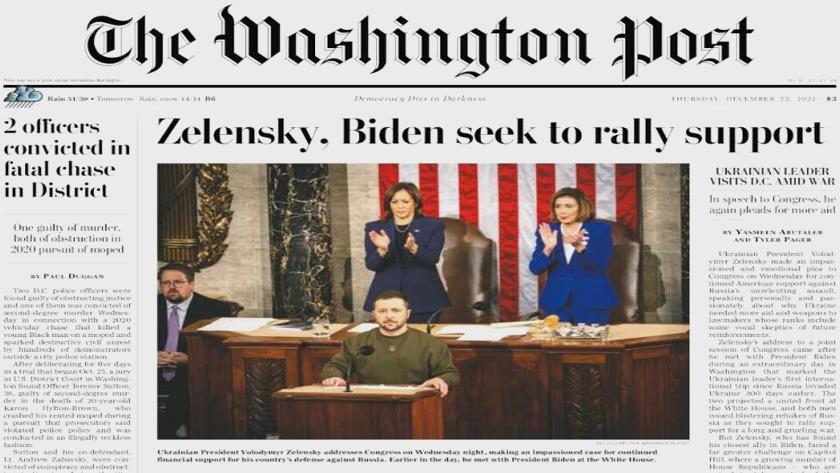 Iranpress: World Newspapers: Zelensky, Biden seek to rally support