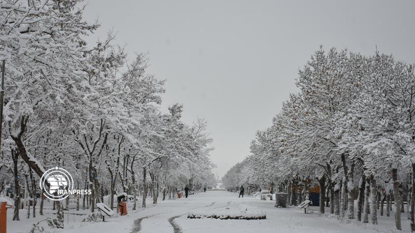 Iranpress: Iran whitened by snow on 3rd day of winter