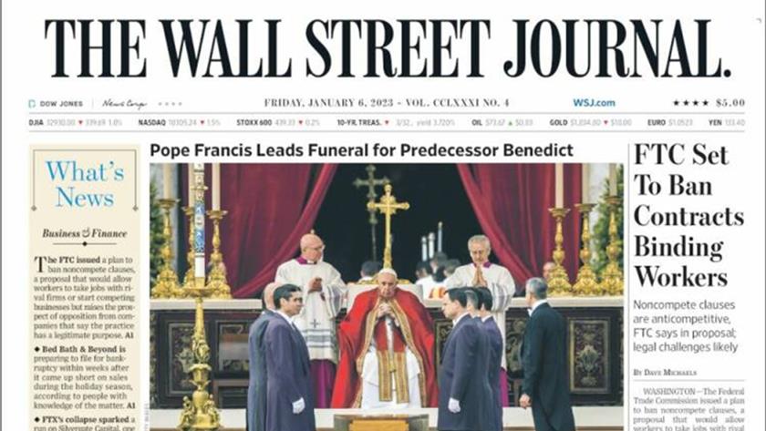 Iranpress: World Newspapers: Pope Francis leads funeral for predecessor Benedict 
