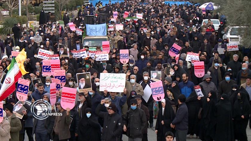 Iranpress: Tehran; People staging rally to protest West