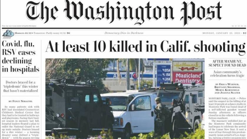 Iranpress: World Newspapers: At least 10 killed in California shooting 