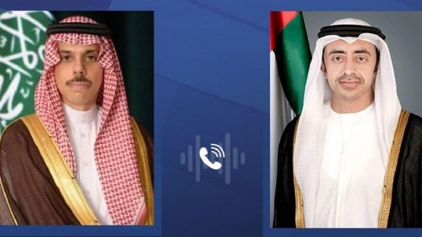Iranpress: UAE, Saudi Arabia FMs confer on Tehran-Riyadh agreement