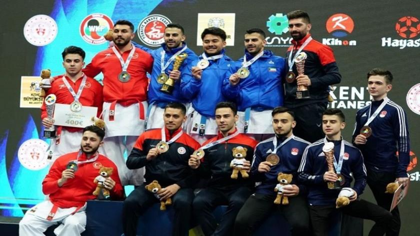 Iranpress: Iran wins vice-championship of 2023 Karate 1, Konya
