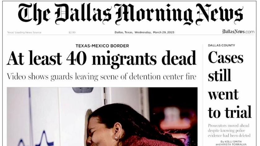 Iranpress: World Newspapers: At least 40 migrants dead in Texas-Mexico border