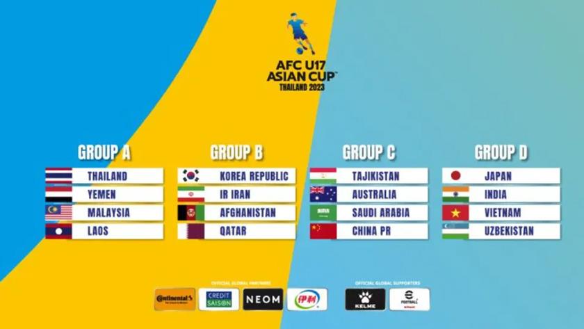 Iranpress: Iran groups with S.Korea, Afghanistan and Qatar at 2023 U17 Asian Cup 
