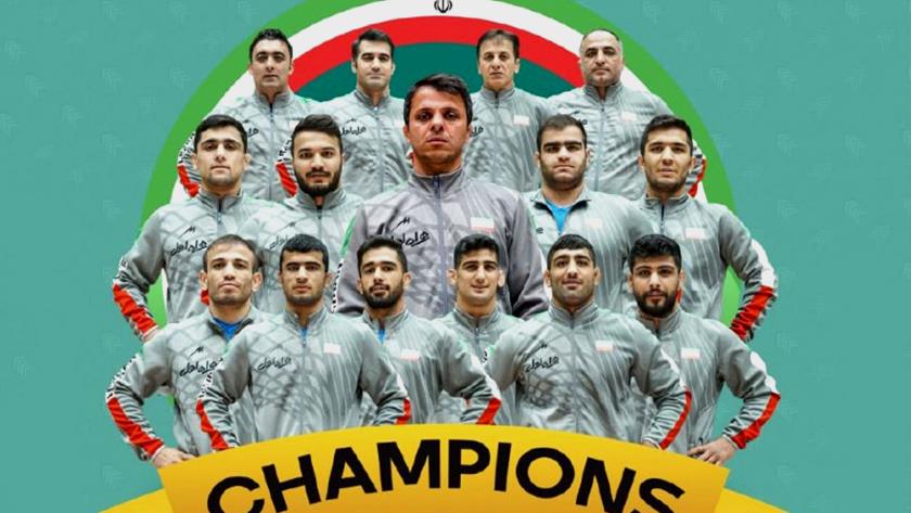 Iranpress: Iranian Greco-Roman wrestlers stand 1st in Asia
