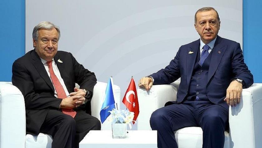 Iranpress: Erdogan, Guterres confer on Sudan, Ukraine and Syria via phone call