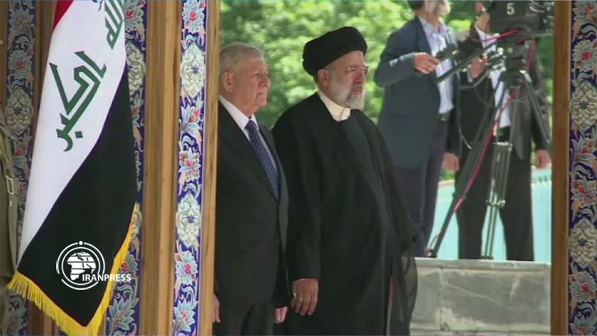 Iranpress: President Raisi receives his Iraqi counterpart at Saa