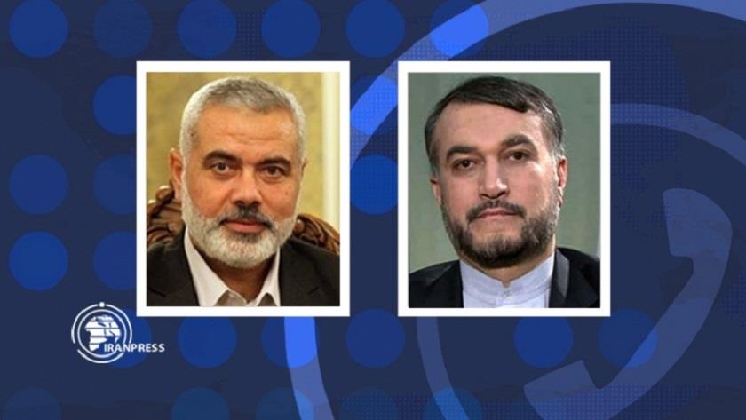 Iranpress: Amir-Abdollahian, Haniyeh confer on recent developments in Palestine