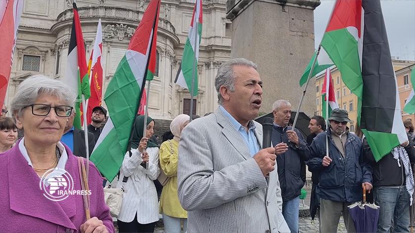 Iranpress: Italian supporters of Palestinians rallied against Zionist regime