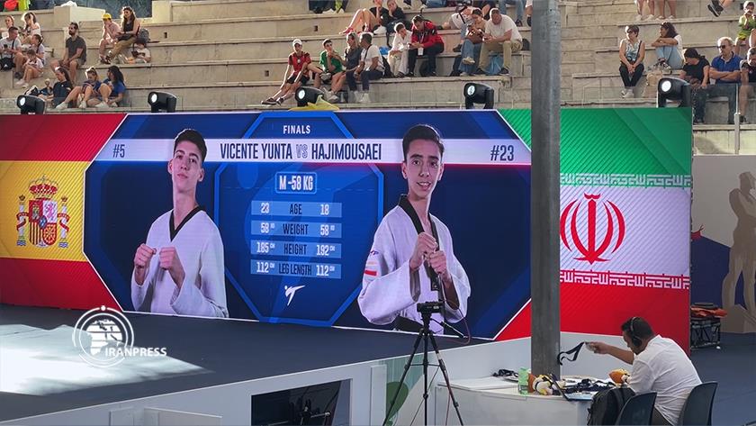 Iranpress: Iranian Taekwondo players performing well in Roma 2023
