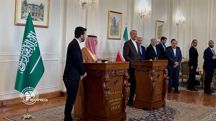 Iranpress: Iranian, Saudi FMs meet, stress expansion of ties 