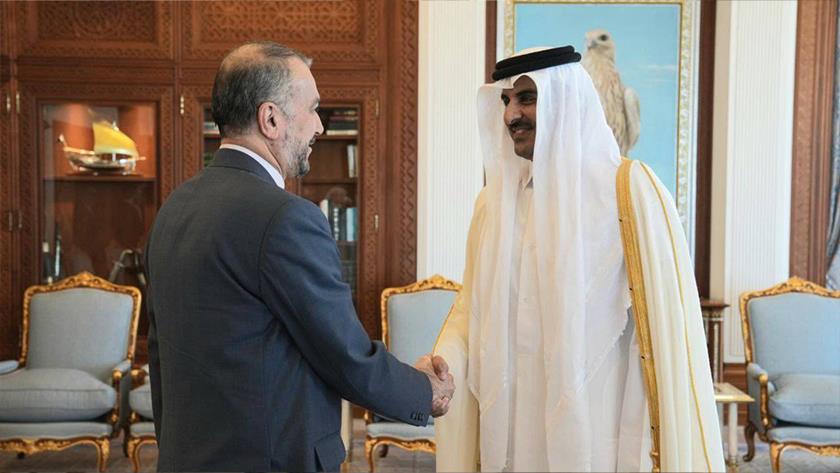 Iranpress: Amir-Abdollahian meets Emir of Qatar in Doha