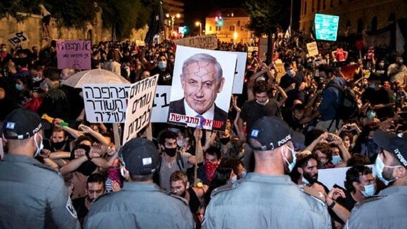 Iranpress: Demonstrations against Netanyahu continue in occupied territories