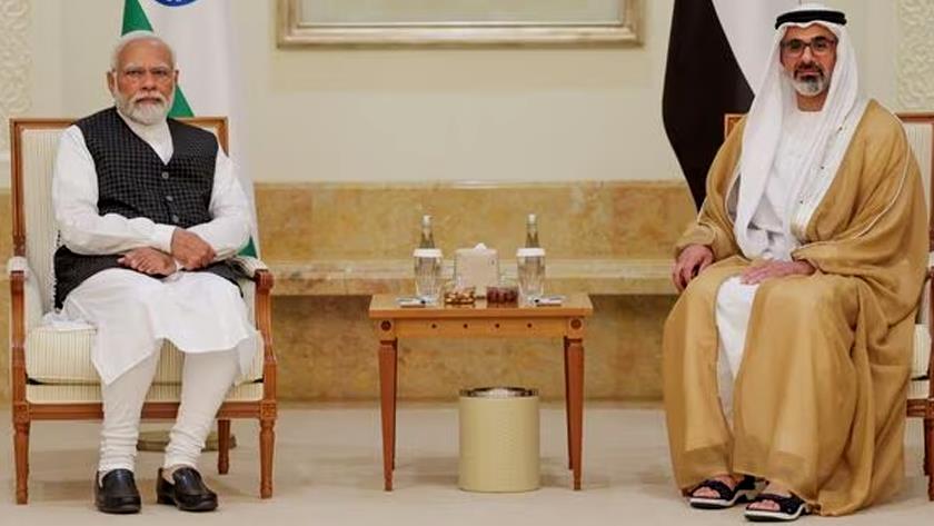 Iranpress: UAE President, Indian PM meet, confer on expansion of ties