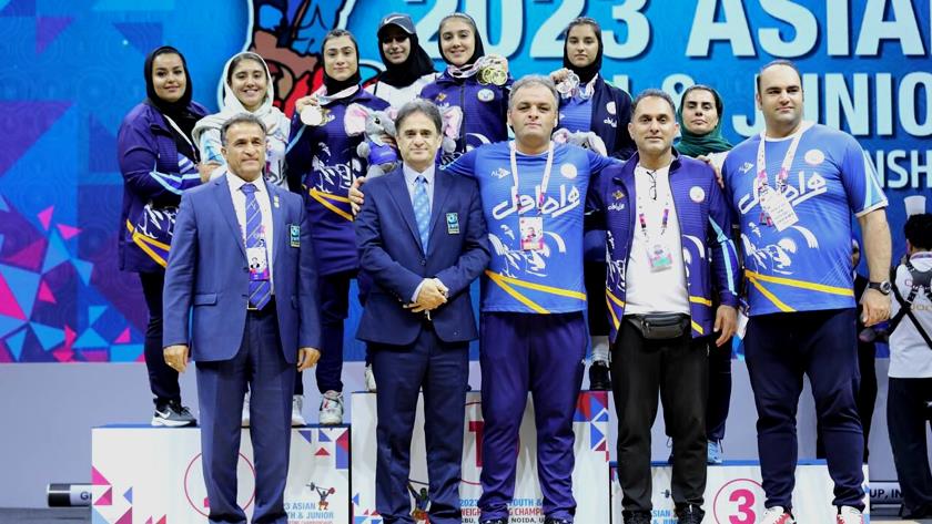 Iranpress: Iranian girls rank 3rd in 2023 Asian Youth and Junior Weightlifting Championships