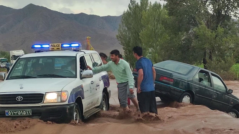 Iranpress: Two died, six missing as flash floods hit northeastern Iran
