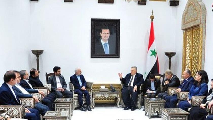 Iranpress: Iranian parliamentary delegation meets with Syrian Parliament