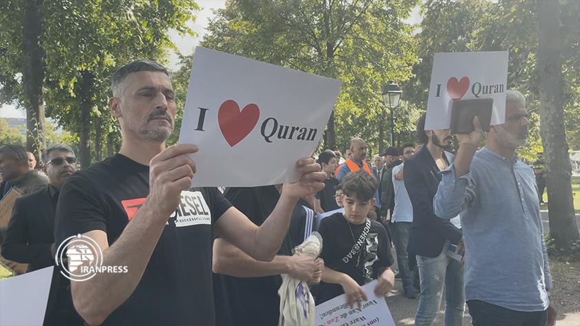 Iranpress: Dutch Muslims stage protests to lambaste desecration of Holy Quran