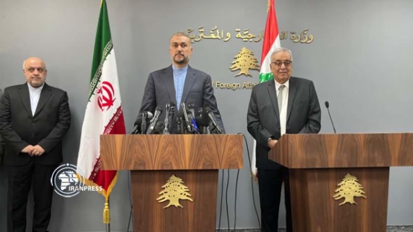 Iranpress:  Amir- Abdollahian: We are here today to announce our strong support for Lebanon