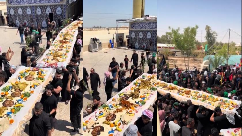 Iranpress: Biggest Arbaeen table set for pilgrims in Karbala