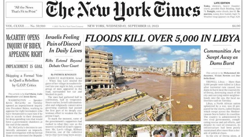 Iranpress: World Newspapers: Floods kill over 5000 in Libya