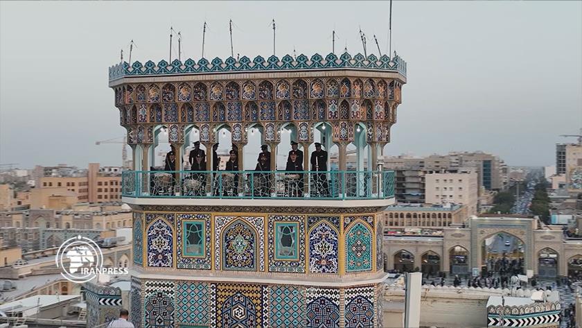 Iranpress: Playing Naghareh (timpani) rituals held in Holy Mashhad