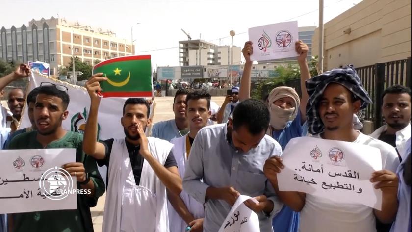 Iranpress: Mauritanian students hold gathering in support for Al-Aqsa Mosque