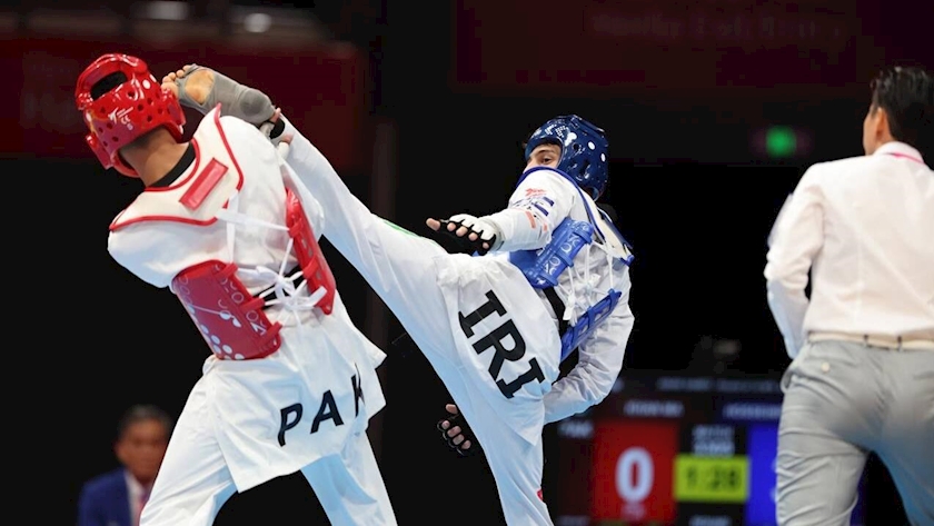 Iranpress: 2023 Asian Games; Iranian taekwondo player wins silver
