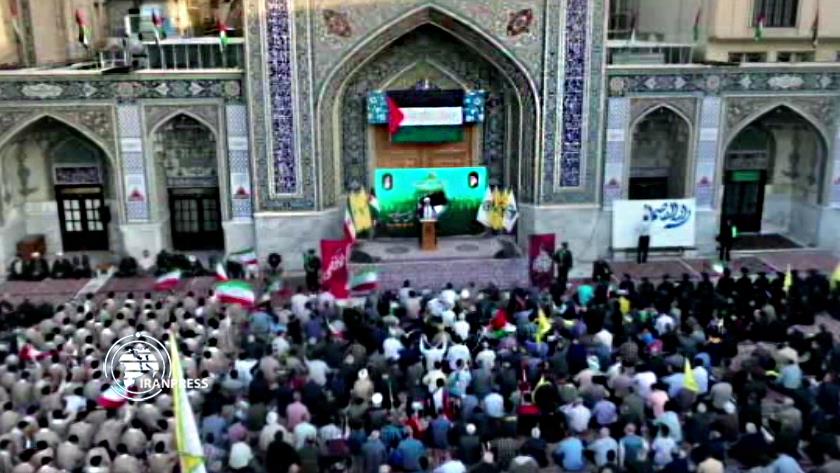 Iranpress: People in Mashhad, condemn Israeli attacks on Palestine 