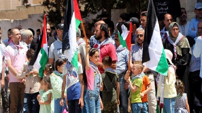 Iranpress: Syrian people attend rally in support of Palestinians 