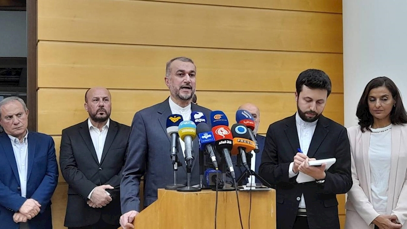 Iranpress: Iran’s FM in Beirut condemns Israeli crimes in Palestine