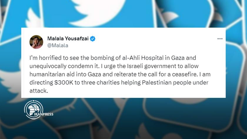Iranpress: Yousafzai directs $300,000 to charities working to help Palestinians amid Gaza