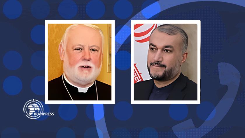 Iranpress: Iranian FM, Vatican counterpart urge political solution for Gaza war